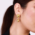 Stainless Steel Dropper Geometric Ear Studs