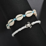 2pcs/set Summer Turtle Ocean Beach Anklet