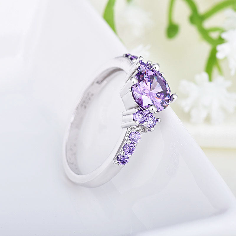 February  Amethyst Birthstone Ring