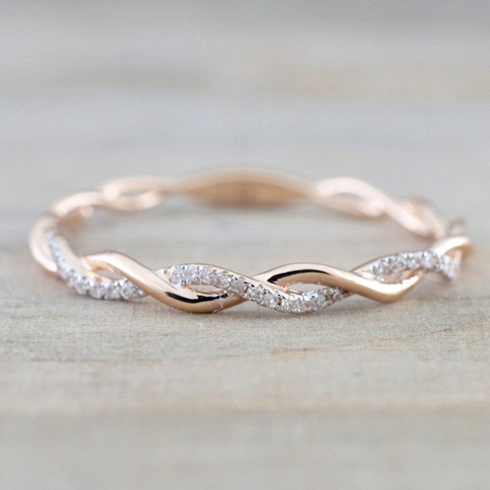 Rose Gold Crystal Ring