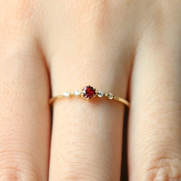 Cute Crystal Engagement Ring